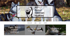Desktop Screenshot of allaboutsiberianhuskies.com