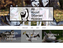 Tablet Screenshot of allaboutsiberianhuskies.com